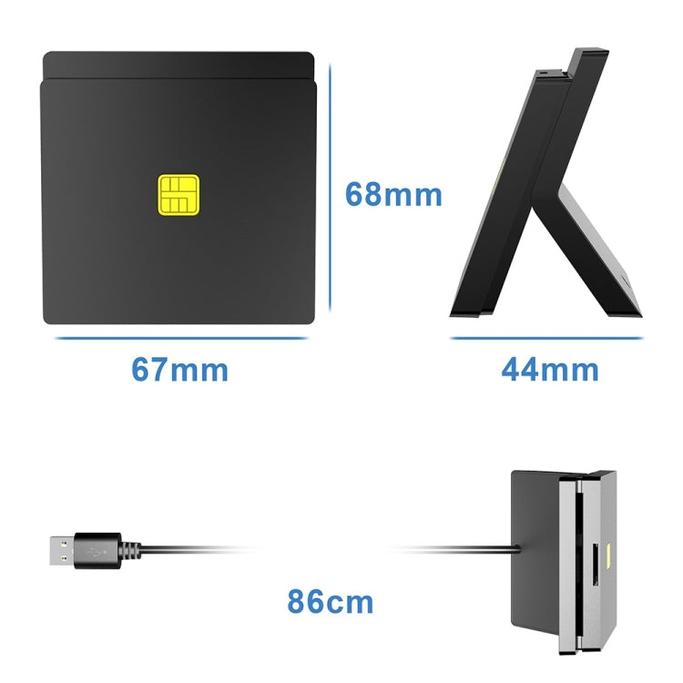 Leitor de Cartões Rocketek CR319 USB 2.0 Smart Card / SIM 2 em 1