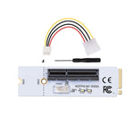 Adaptador NGFF M.2 Key M para PCI-E 1X / 4X / 8X / 16X para Placa Gráfica com LED e Cabo de Alimentação de 4 Pinos, VER003 com Cabo de Alimentação de 4 Pinos