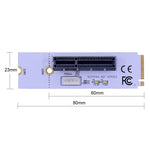 Adaptador NGFF M.2 Key M para PCI-E 1X / 4X / 8X / 16X para Placa Gráfica com LED e Cabo de Alimentação de 4 Pinos, VER003 com Cabo de Alimentação de 4 Pinos