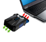 Ventoinha portátil Ice Troll 5 COOLCOLD para arrefecimento de portátil, controlador de ventoinha de alto desempenho com velocidade ajustável, USB 5V (Preto), USB 5V (Branco)