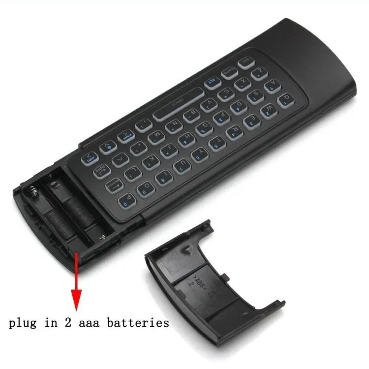 Comando Remoto Air Mouse Fly Sem Fios 2.4GHz Versão Retroiluminada Branca MX3-L, Versão Retroiluminada Branca