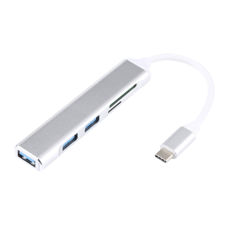 Docking Station HUB Multifuncional 5 em 1 USB-C / Type-C 3.1 para Slot de Cartão SD / TF + 3 Portas USB 3.0, USB-C / Type-C 3.1