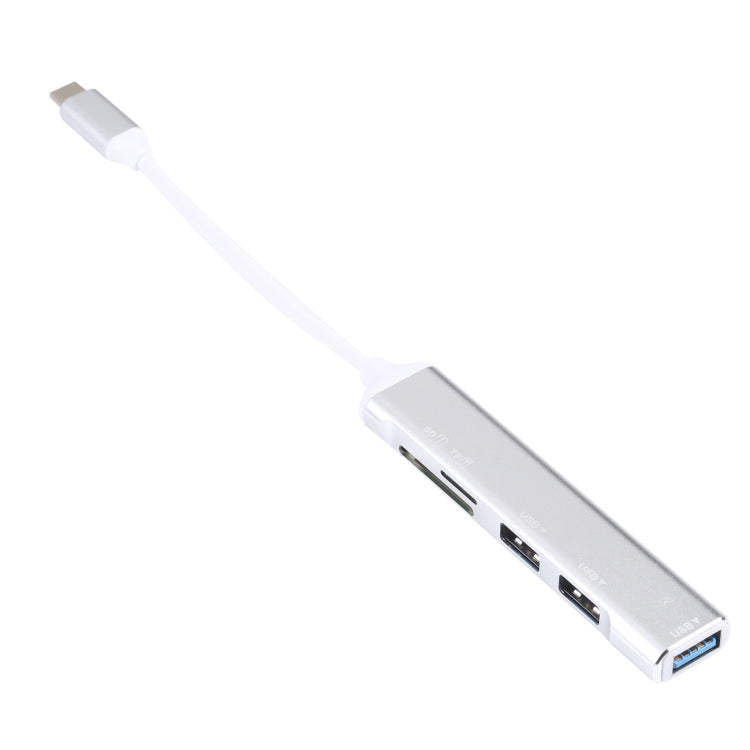 Docking Station HUB Multifuncional 5 em 1 USB-C / Type-C 3.1 para Slot de Cartão SD / TF + 3 Portas USB 3.0, USB-C / Type-C 3.1
