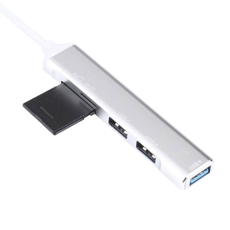Docking Station HUB Multifuncional 5 em 1 USB-C / Type-C 3.1 para Slot de Cartão SD / TF + 3 Portas USB 3.0, USB-C / Type-C 3.1