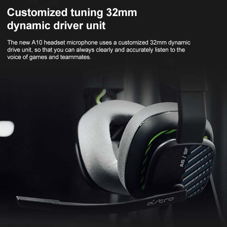Logitech Astro A10 Gen 2 Auscultadores Over-ear para Jogos Com Fios