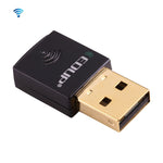 Placa de Rede WiFi Mini USB Sem Fios EDUP EP-AC1619 600Mbps 2.4G / 5.8Ghz Banda Dupla 150M+433M para Notebook / Portátil / PC, EP-AC1619 600Mbps (Branco), EP-AC1619 600Mbps (Preto)