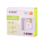 Placa de Rede WiFi Mini USB Sem Fios EDUP EP-AC1619 600Mbps 2.4G / 5.8Ghz Banda Dupla 150M+433M para Notebook / Portátil / PC, EP-AC1619 600Mbps (Branco), EP-AC1619 600Mbps (Preto)