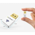 Placa de Rede WiFi Mini USB Sem Fios EDUP EP-AC1619 600Mbps 2.4G / 5.8Ghz Banda Dupla 150M+433M para Notebook / Portátil / PC, EP-AC1619 600Mbps (Branco), EP-AC1619 600Mbps (Preto)