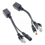 Conjunto de Cabo Injetor e Divisor RJ45 POE 2 em 1 com Jack DC Fêmea & Macho 2.1x 5.5mm, 2.1x 5.5mm Fêmea