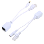 Conjunto de Cabo Injetor e Divisor RJ45 POE 2 em 1 com Jack DC Fêmea & Macho 2.1x 5.5mm, 2.1x 5.5mm Fêmea
