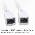 Conjunto de Cabo Injetor e Divisor RJ45 POE 2 em 1 com Jack DC Fêmea & Macho 2.1x 5.5mm, 2.1x 5.5mm Fêmea