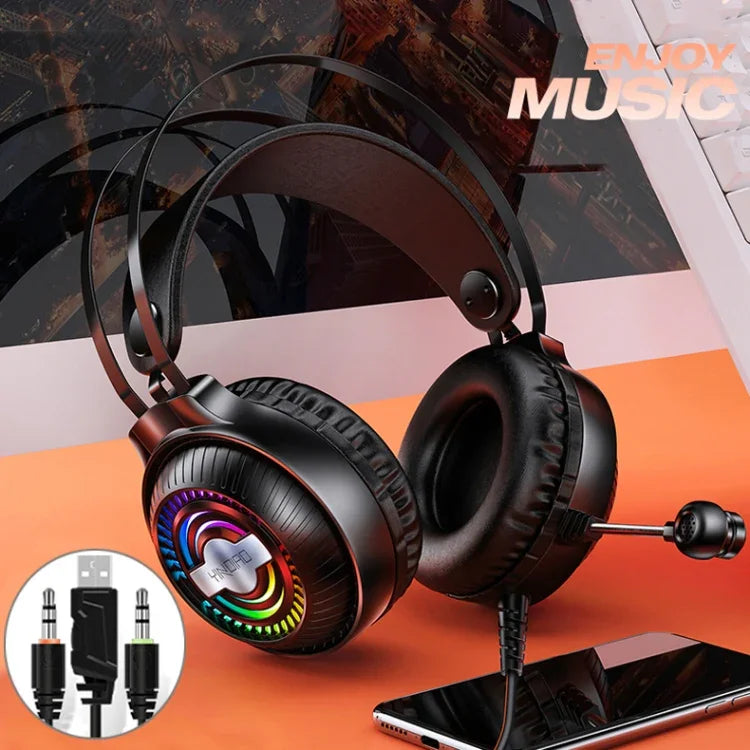 YINDIAO Q4 Auscultadores para Jogos Com Microfone, Com Fios, Versão: Duplo 3.5mm + USB, Q4 (Preto), Q4 (Branco)