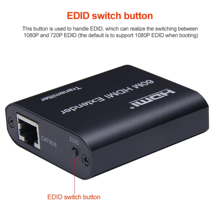 Extensor de Rede HDMI para RJ45 BOWU BW-HE60U 60m, 1080P 60m