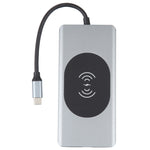 Estação de Ancoragem Tipo-C 14 em 1 com Carregamento Sem Fios (Porta de Rede 1000M), 14 em 1