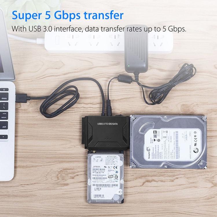 Adaptador SATA / IDE para USB 3.0 Cabo Conversor para Disco Rígido 2,5 / 3,5 Polegadas, Ficha US, PC2404, PC2404AU, PC2404EU, PC2404UK