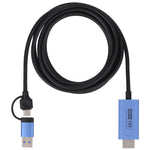 Cabo Adaptador USB 3.0 + USB-C / Tipo-C para HDMI V05E, V05E
