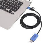 Cabo Adaptador USB 3.0 + USB-C / Tipo-C para HDMI V05E, V05E