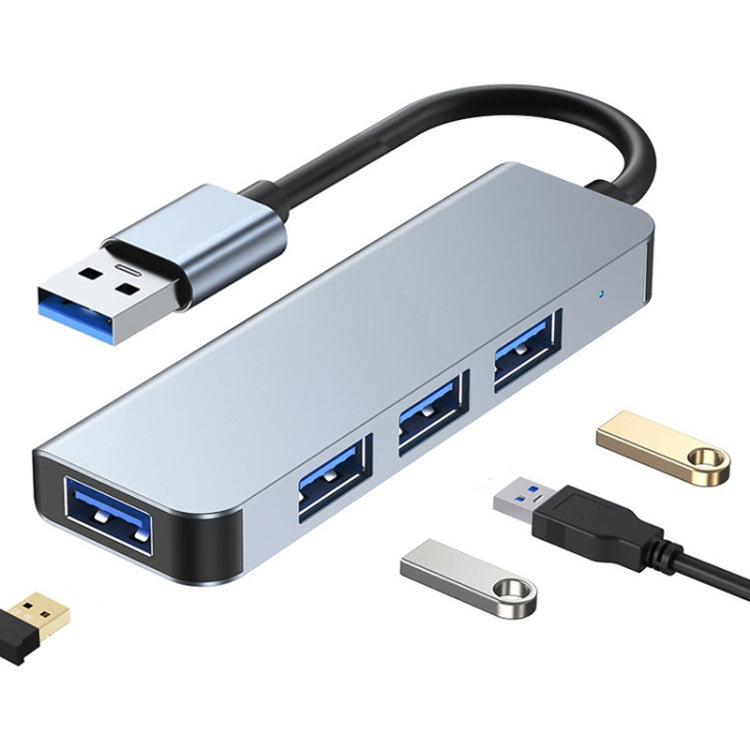 Adaptador HUB 4 em 1 USB para USB3.0x4, comprimento do cabo: 1,2 m, BYL-2013U3 12 cm