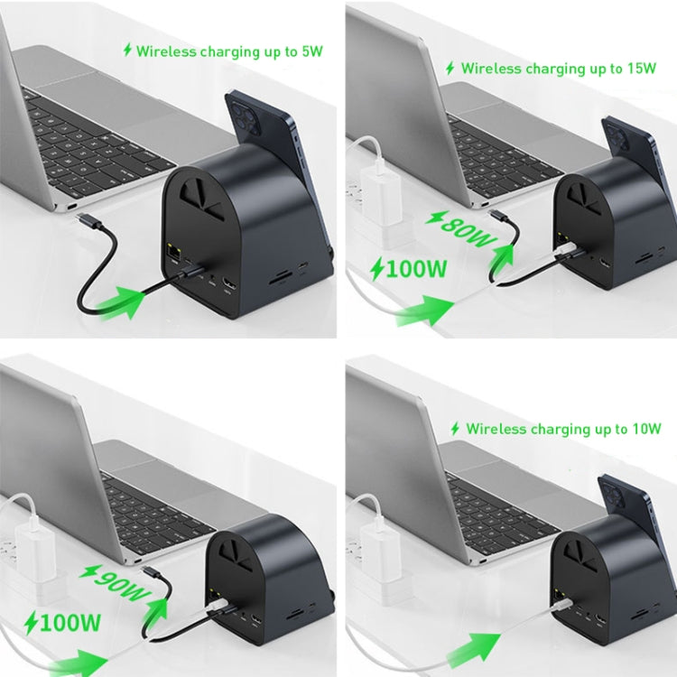 Adaptador HUB BYL-2211 10 em 1 USB-C / Tipo-C, suporta carregador de telemóvel, BYL-2211