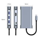 Adaptador HUB estação de ancoragem BYL-2111U3 7 em 1 USB-C / Tipo-C para USB, BYL-2111U3