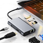Adaptador HUB estação de ancoragem BYL-2111U3 7 em 1 USB-C / Tipo-C para USB, BYL-2111U3