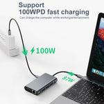 Adaptador HUB estação de ancoragem BYL-2111 7 em 1 USB-C / Tipo-C para USB, BYL-2111