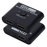 Comutador HDMI bidirecional 2 em 1 saída vídeo HD 4K, SL