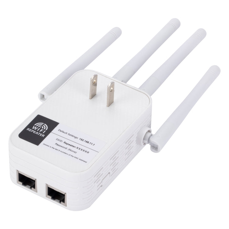ZX-R08 Repetidor WiFi 1200Mbps Banda Dupla 2.4G/5G Amplificador de Sinal Roteador Externo WISP, Ficha US, 1200Mbps