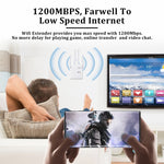 ZX-R08 Repetidor WiFi 1200Mbps Banda Dupla 2.4G/5G Amplificador de Sinal Roteador Externo WISP, Ficha US, 1200Mbps
