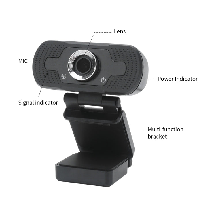 Webcam HD-F18 1080P multifunções com microfone