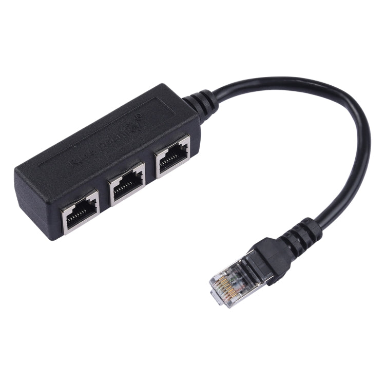 Divisor Extensor de Plug RJ45 LAN Ethernet 1 para 3 Tomadas, 3 Portas RJ45
