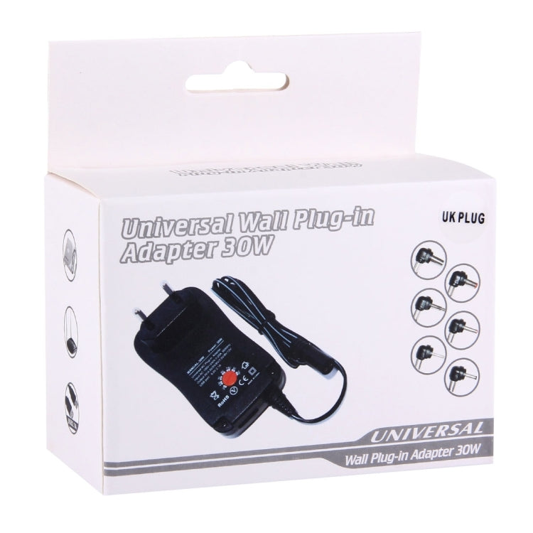 Adaptador Universal de Parede com Ficha UK 30W com Porta USB 5V 2.1A, Pontas: 8 Peças, Comprimento do Cabo: Cerca de 1,2m, Ficha UK
