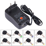 Adaptador Universal de Parede com Ficha EU 30W com Porta USB 5V 2.1A, Dicas: 6 PCS, Comprimento do Cabo: Cerca de 1,2m, Ficha EU