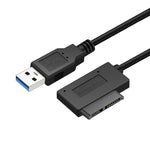 Adaptador de Cabo SATA Slimline Profissional USB 3.0 para 7+6 Pinos com Indicador, USB 3.0