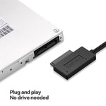 Adaptador de Cabo SATA Slimline Profissional USB 3.0 para 7+6 Pinos com Indicador, USB 3.0