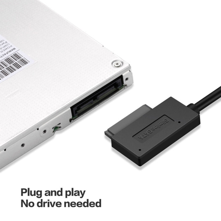 Adaptador de Cabo SATA Slimline Profissional USB 3.0 para 7+6 Pinos com Indicador, USB 3.0