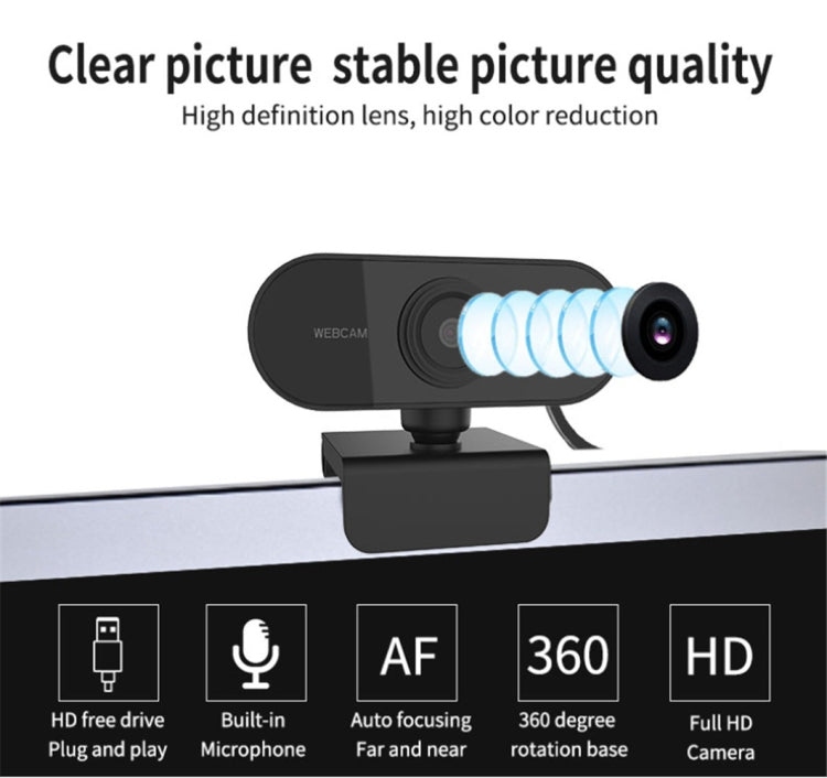Câmara USB HD-U01 1080P com microfone