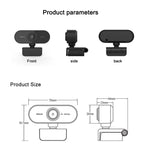 Câmara USB HD-U01 1080P com microfone