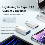 Adaptador OTG 8 Pinos para USB-C / Tipo-C, 8 Pinos para USB-C / Tipo-C