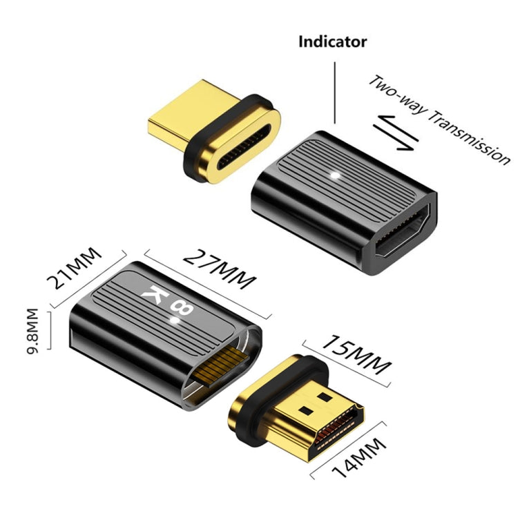 Adaptador HDMI fêmea para DP macho 8K 60Hz