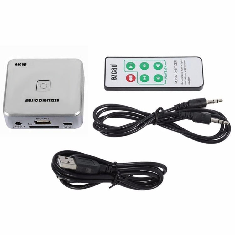 Adaptador Gravador de Captura de Áudio EZCAP241, Conversor Digitalizador de Áudio Analógico RCA R/L 3,5mm para MP3
