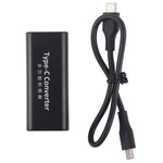 Adaptador de Conector de Energia Fêmea DC 5,5 x 2,1mm para USB-C / Type C Fêmea com Cabo USB-C / Type C de 30cm, 5,5x2,1mm
