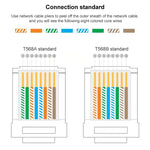 100 Unidades / Pacote Conector Modular Pass Through RJ45 Cat6e Não Blindado, Cat6e Não Blindado Pass Through