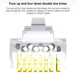 100 Unidades / Pacote Conector Modular Pass Through RJ45 Cat6e Não Blindado, Cat6e Não Blindado Pass Through