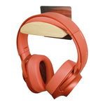 Suporte de Auscultadores de Parede Quadrado em Aço Inoxidável + Madeira Maciça, PC2920A, PC2920B