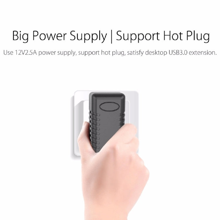 ORICO A3H10 HUB USB 3.0 de alta velocidade em alumínio com 10 portas e adaptador de energia para portáteis, 10 portas (prateado), 10 portas (preto)