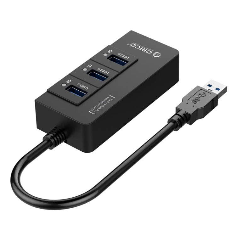 ORICO HR01-U3 HUB divisor USB3.0 ABS com 3 portas e placa de rede Ethernet Gigabit RJ45 externa 5 Gbps para portáteis / desktop / ultrabook, etc.