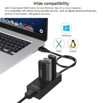 ORICO HR01-U3 HUB divisor USB3.0 ABS com 3 portas e placa de rede Ethernet Gigabit RJ45 externa 5 Gbps para portáteis / desktop / ultrabook, etc.