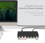 ORICO H7928-U3 HUB USB 3.0 de secretária com 7 portas em material ABS e cabo de 1m, USB 3.0