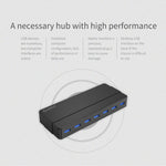 ORICO H7928-U3 HUB USB 3.0 de secretária com 7 portas em material ABS e cabo de 1m, USB 3.0